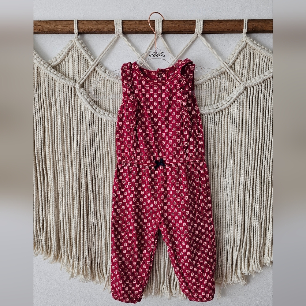 Carter's Red Patterned Jumpsuit
